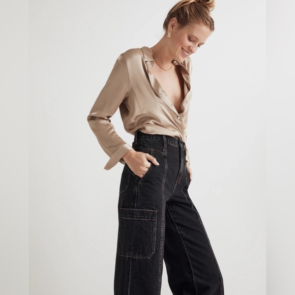 NWT Madewell Baggy Straight Cargo Jeans - Picture 2 of 4